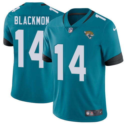 Jacksonville Jaguars #14 Justin Blackmon Teal Green Alternate Youth Stitched NFL Vapor Untouchable Limited Jersey->youth nfl jersey->Youth Jersey